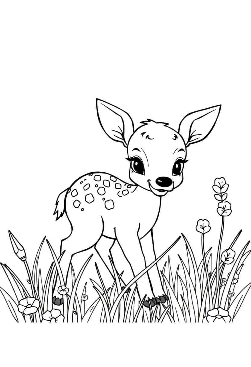 deer drawing coloring ideas pdf template sheet