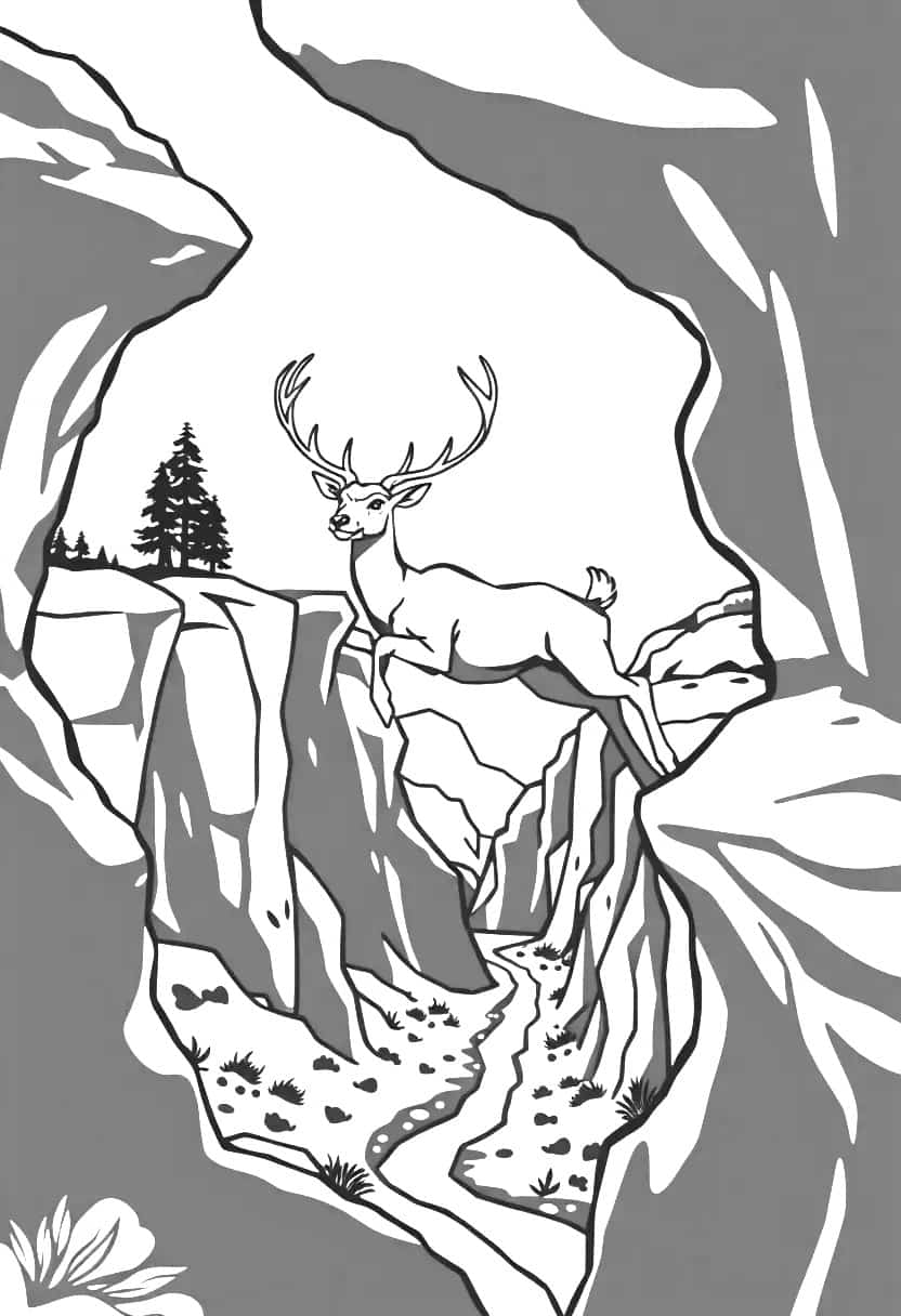 deer drawing coloring ideas pdf template sheet be