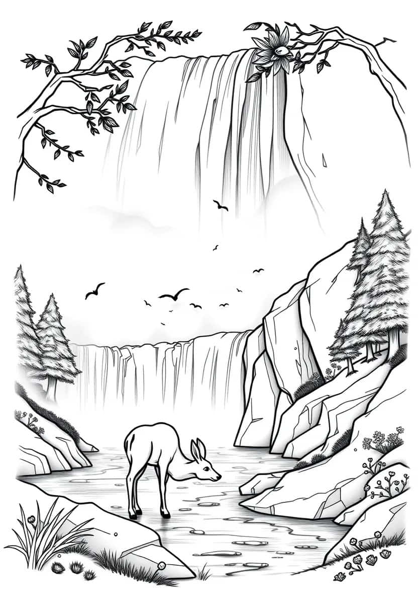 deer drawing coloring ideas pdf template sheet c