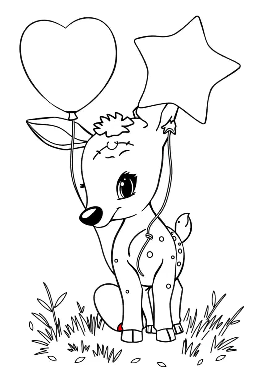 deer drawing coloring ideas pdf template sheet d