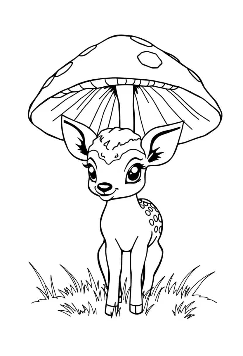 deer drawing coloring ideas pdf template sheet dc