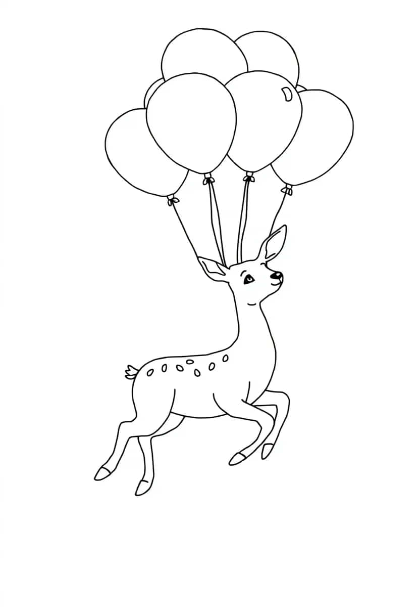 deer drawing coloring ideas pdf template sheet aa