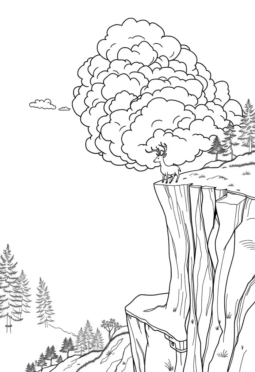 deer drawing coloring ideas pdf template sheet cb