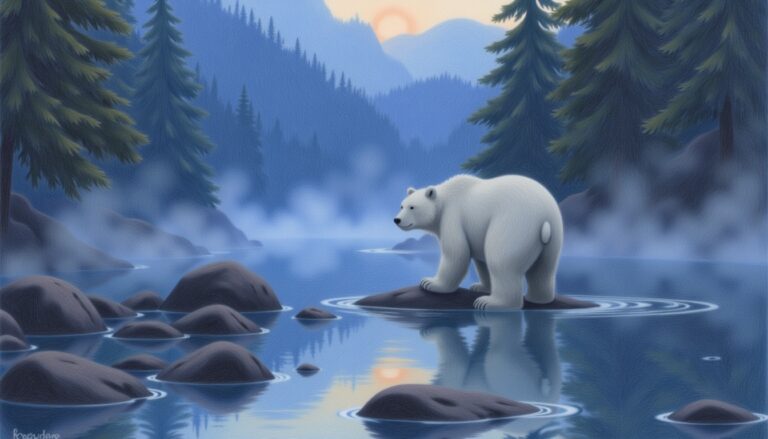 featured a kermode bear also known as a spirit bear with wh