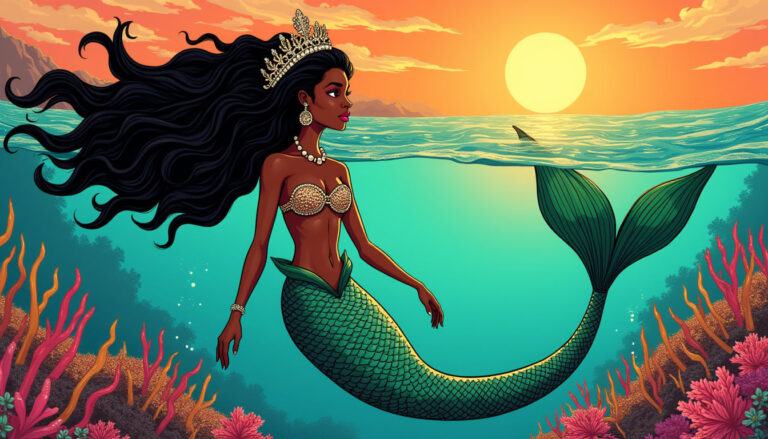featured mermaid coloring