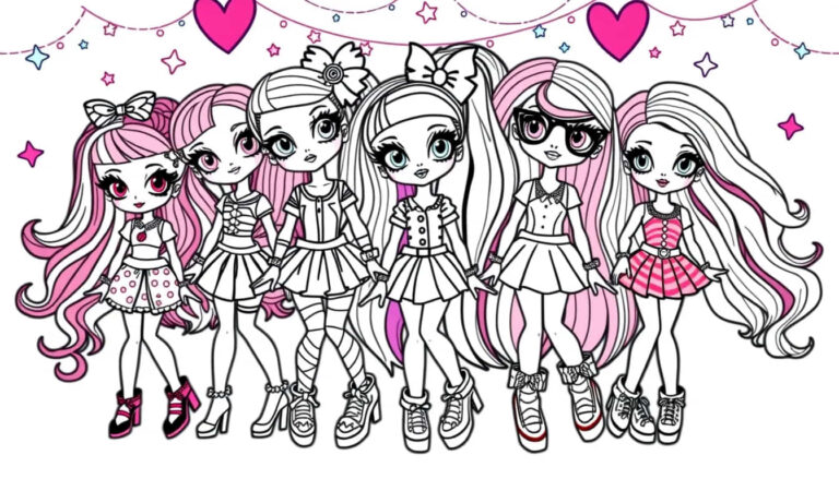 Featured Rainbow High dolls fully covered in vibrant outfits.