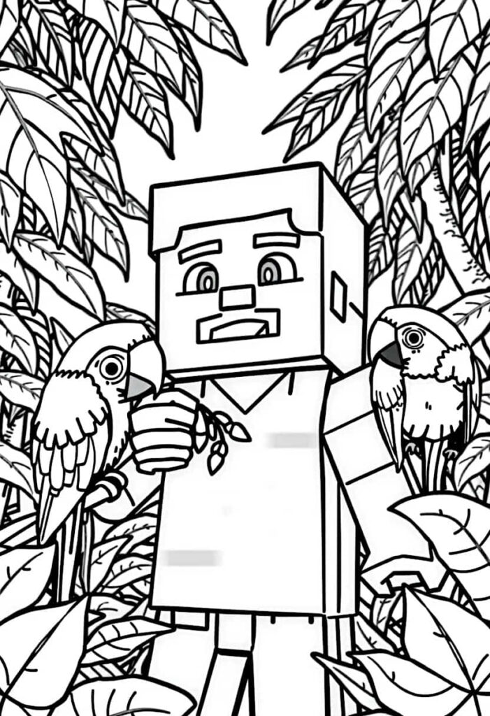 Minecraft coloring pages pdf drawing ideas template sheet e