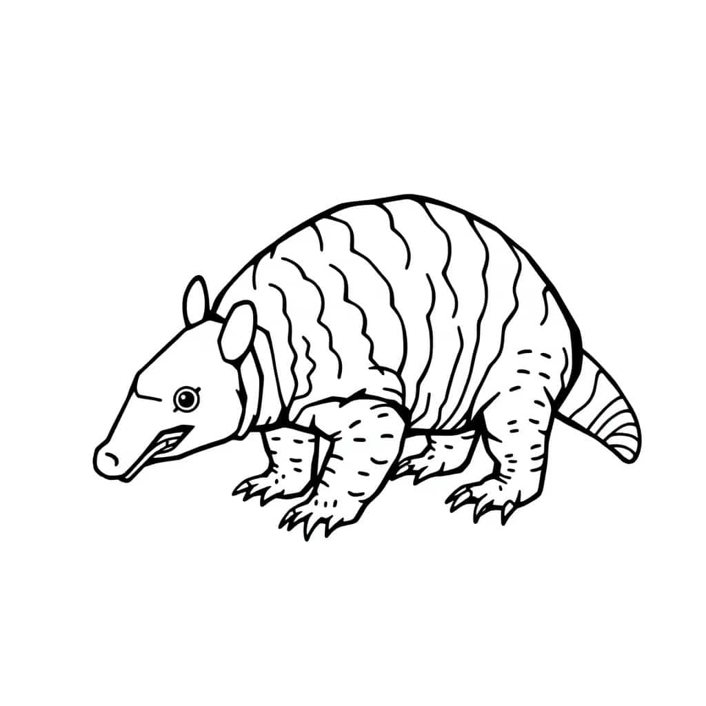 Simple Armadillo Drawing