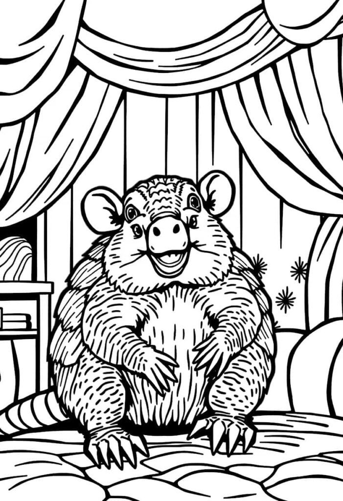 armadillo drawing coloring ideas pdf template sheet da