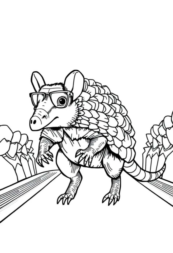 armadillo drawing coloring ideas pdf template sheet efc
