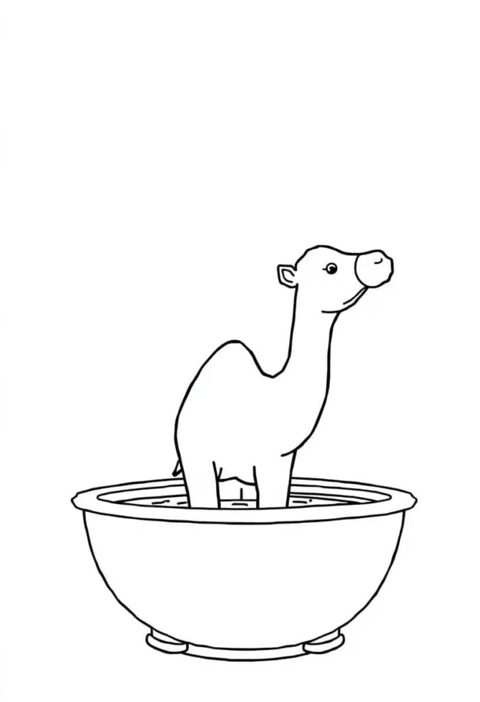 camel drawing coloring ideas pdf template sheet