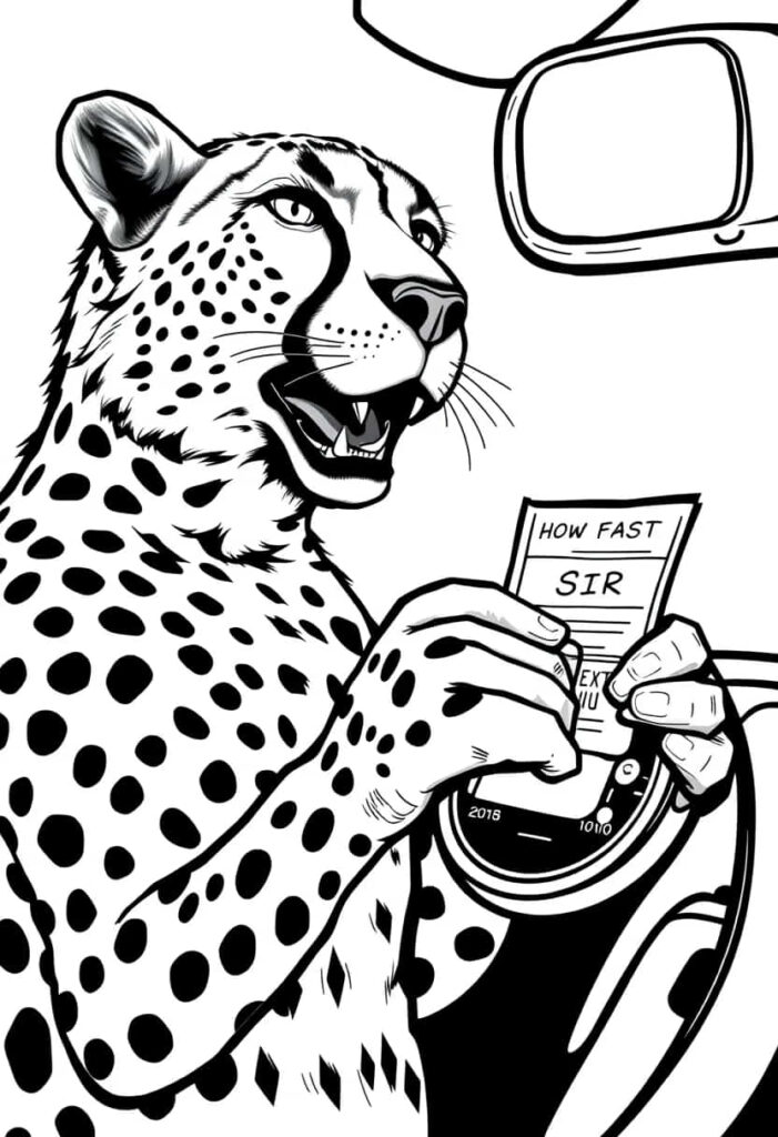 cheetah drawing coloring ideas pdf template sheet c