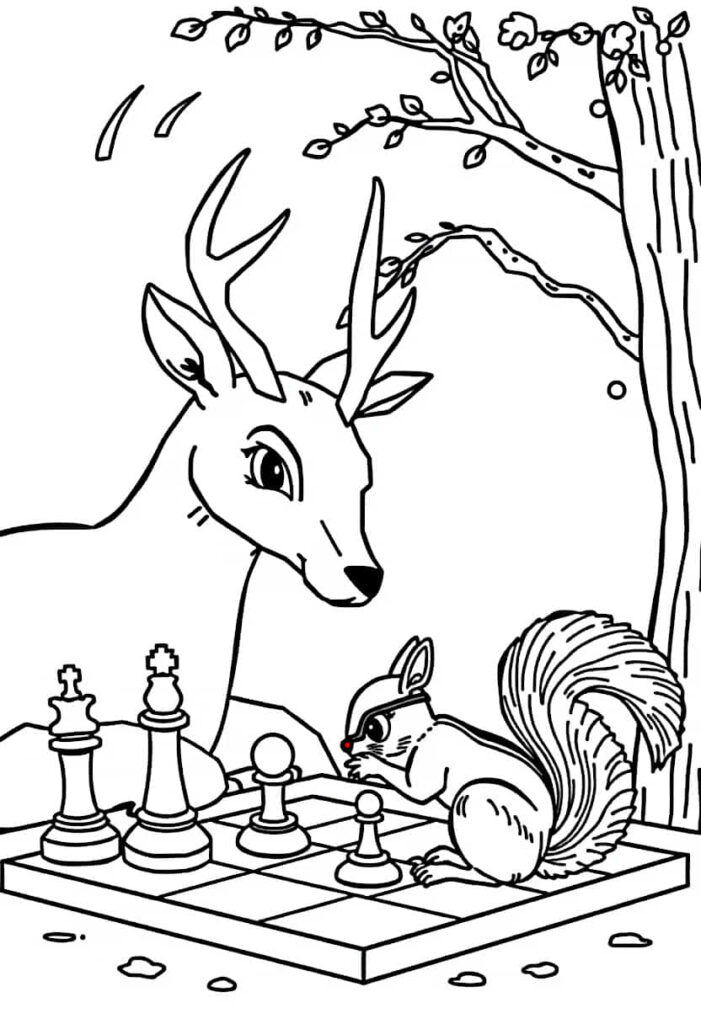 deer drawing coloring ideas pdf template sheet bdd
