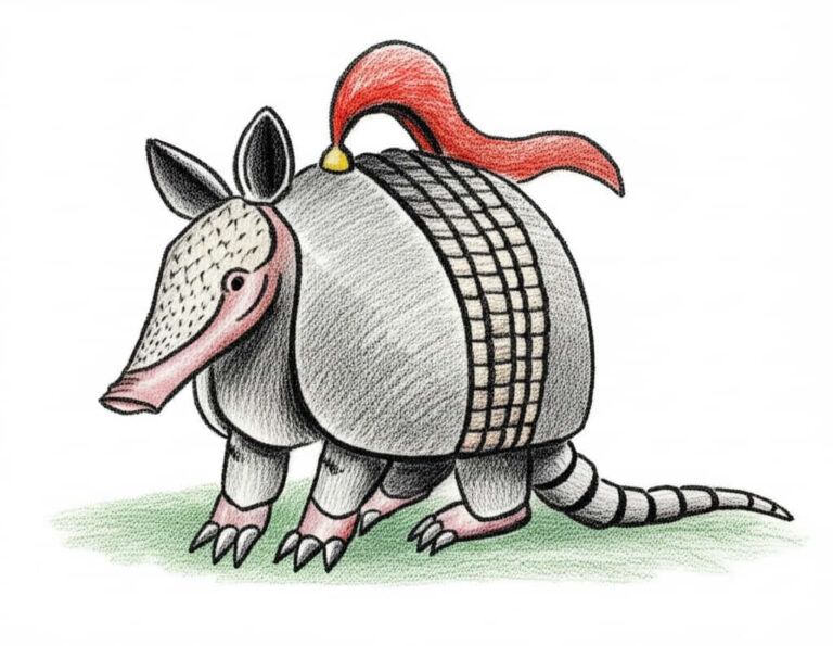 featured armadillo drawing