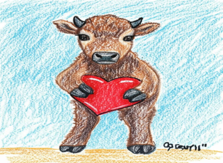 featured bison drawing