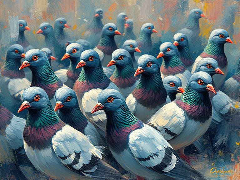 featured pigeons drawing ideas