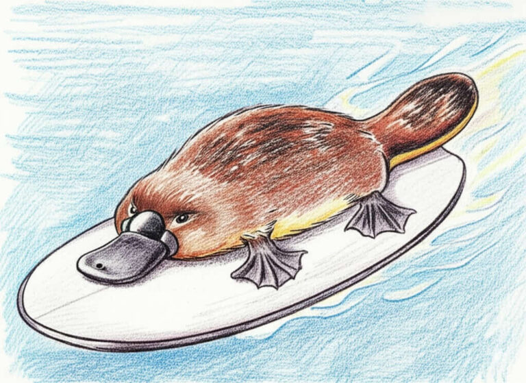 featured platypus drawing