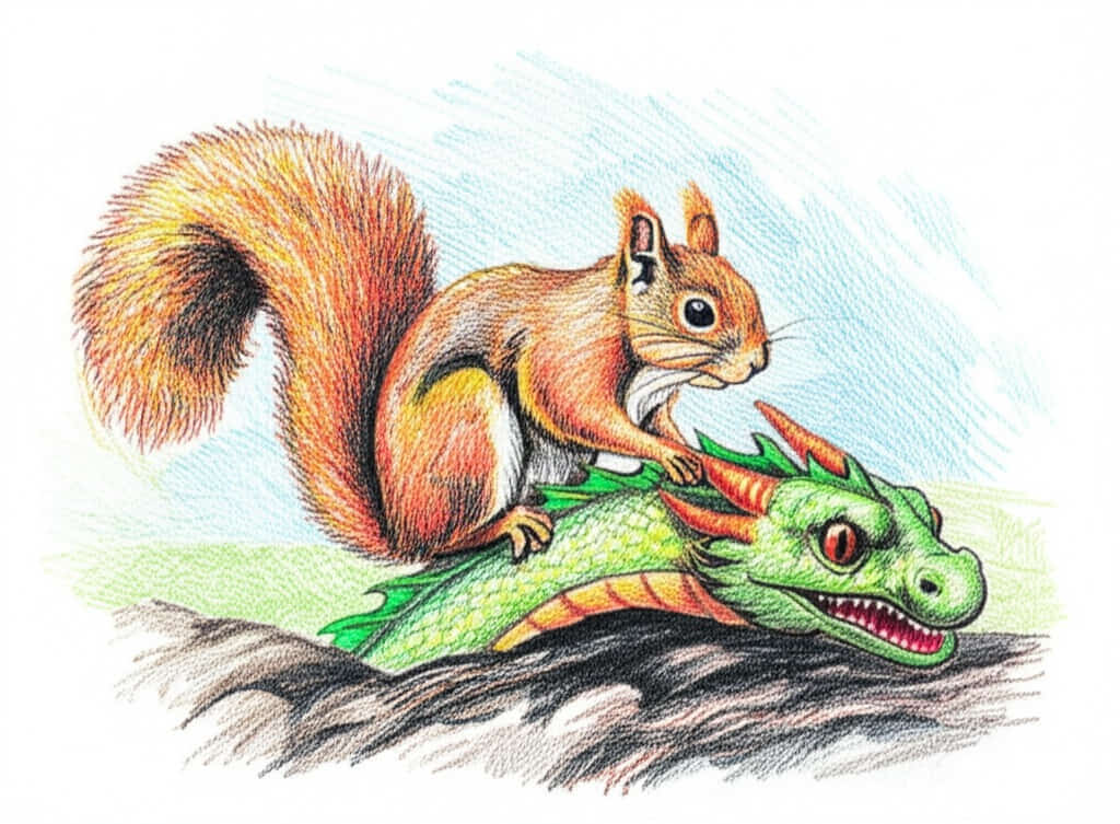 featured squirrel drawing