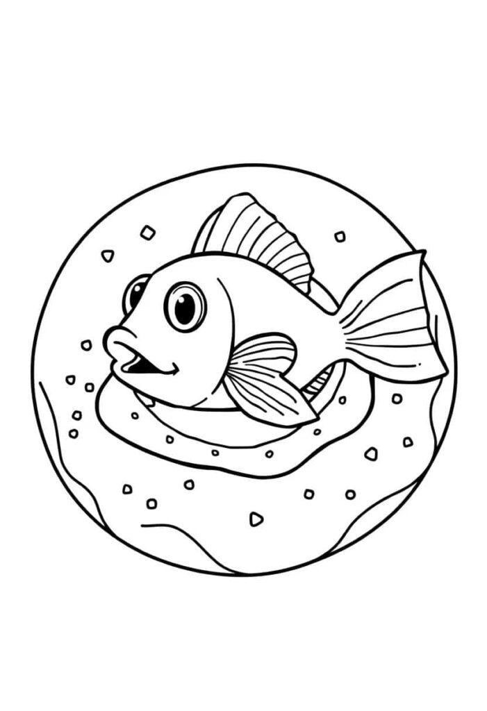 fish drawing coloring ideas pdf template sheet dc