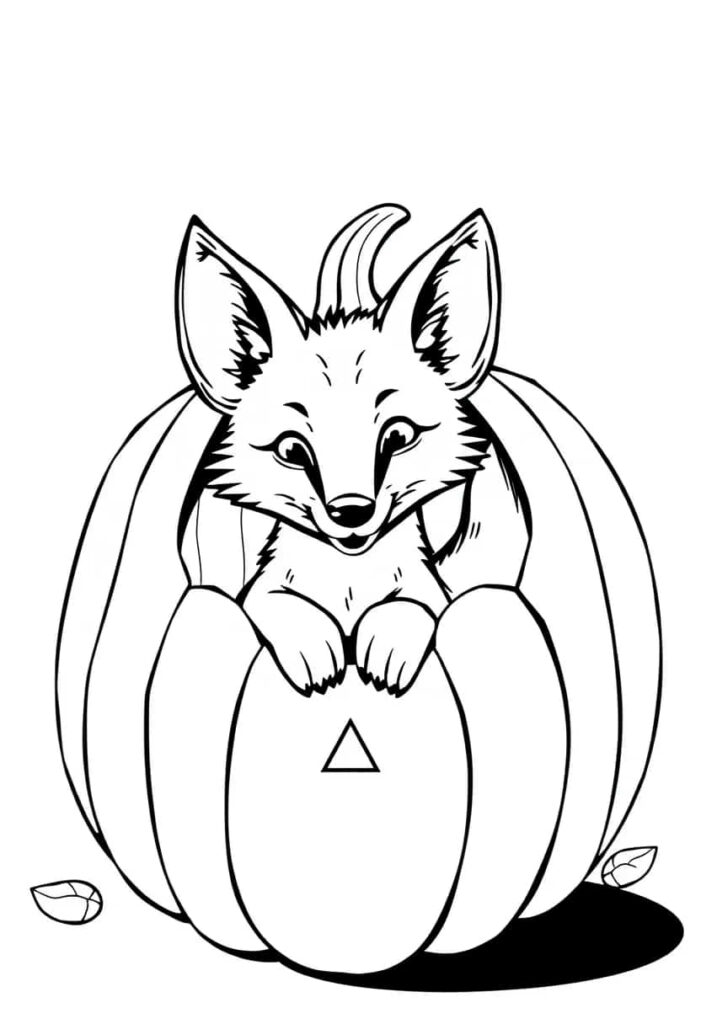 fox drawing coloring ideas pdf template sheet