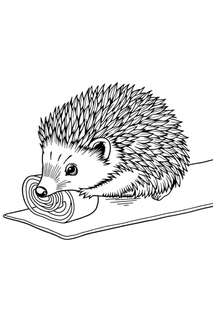 hedgehog drawing coloring ideas pdf template sheet d