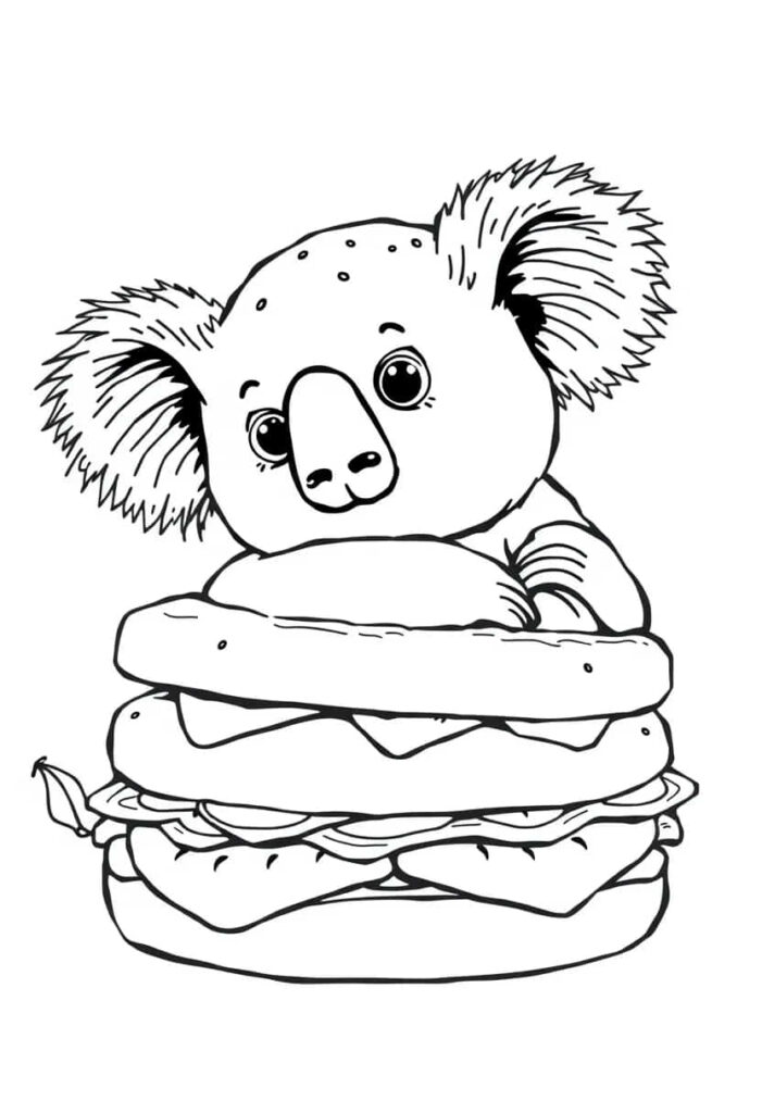 koala drawing coloring ideas pdf template sheet cc