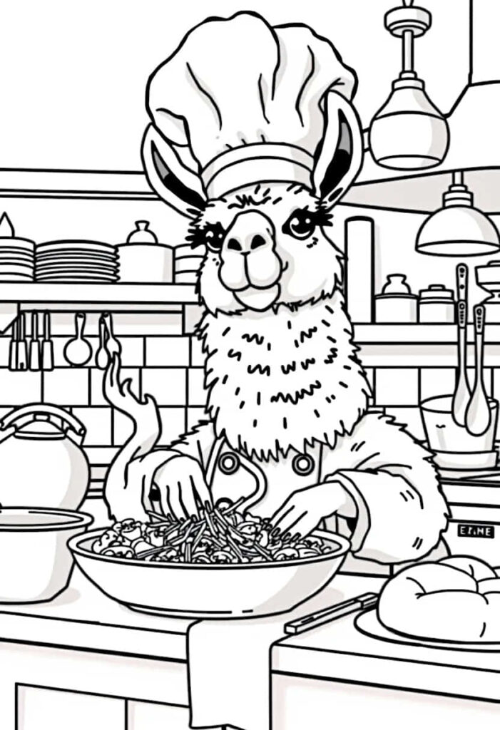 llama drawing coloring ideas pdf template sheet ac