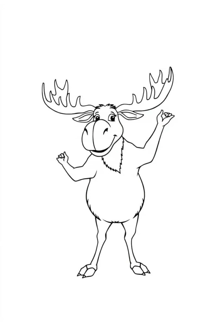 moose drawing coloring ideas pdf template sheet