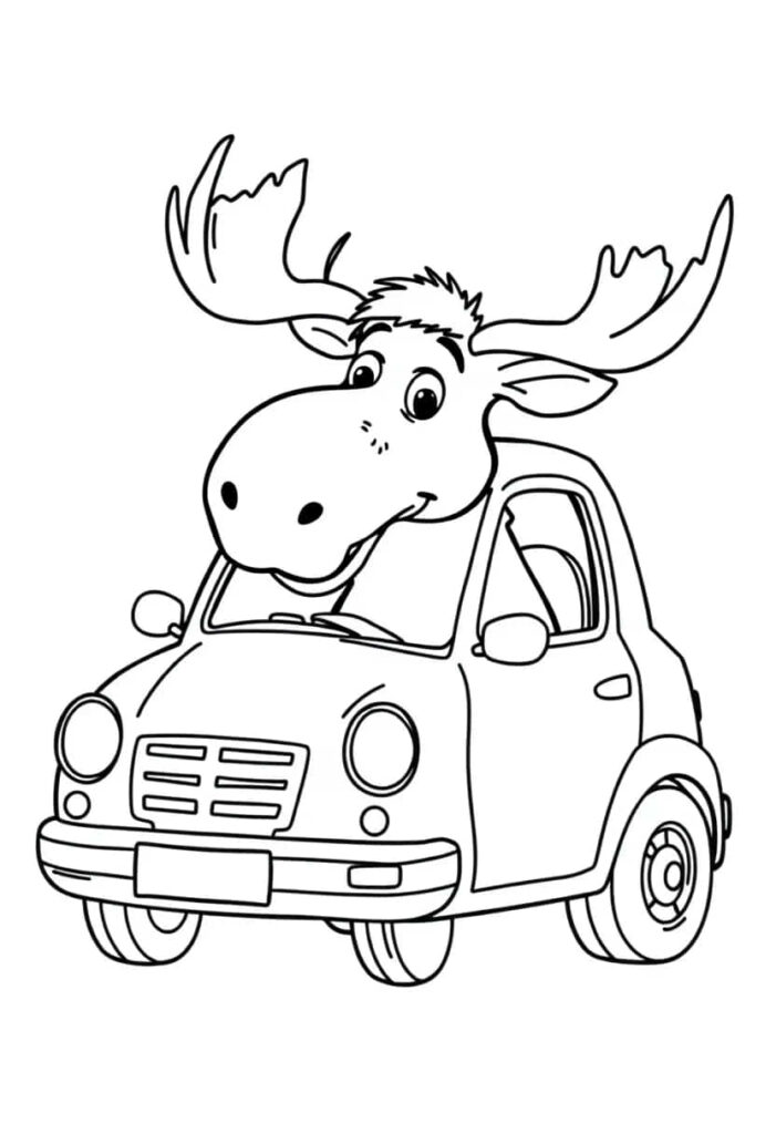 moose drawing coloring ideas pdf template sheet d
