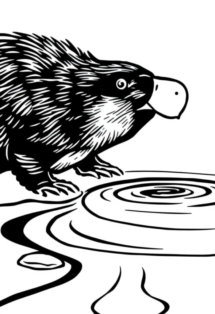 platypus drawing coloring ideas pdf template sheet