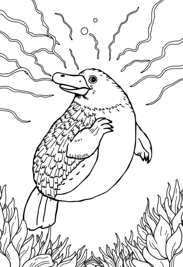 platypus drawing coloring ideas pdf template sheet a