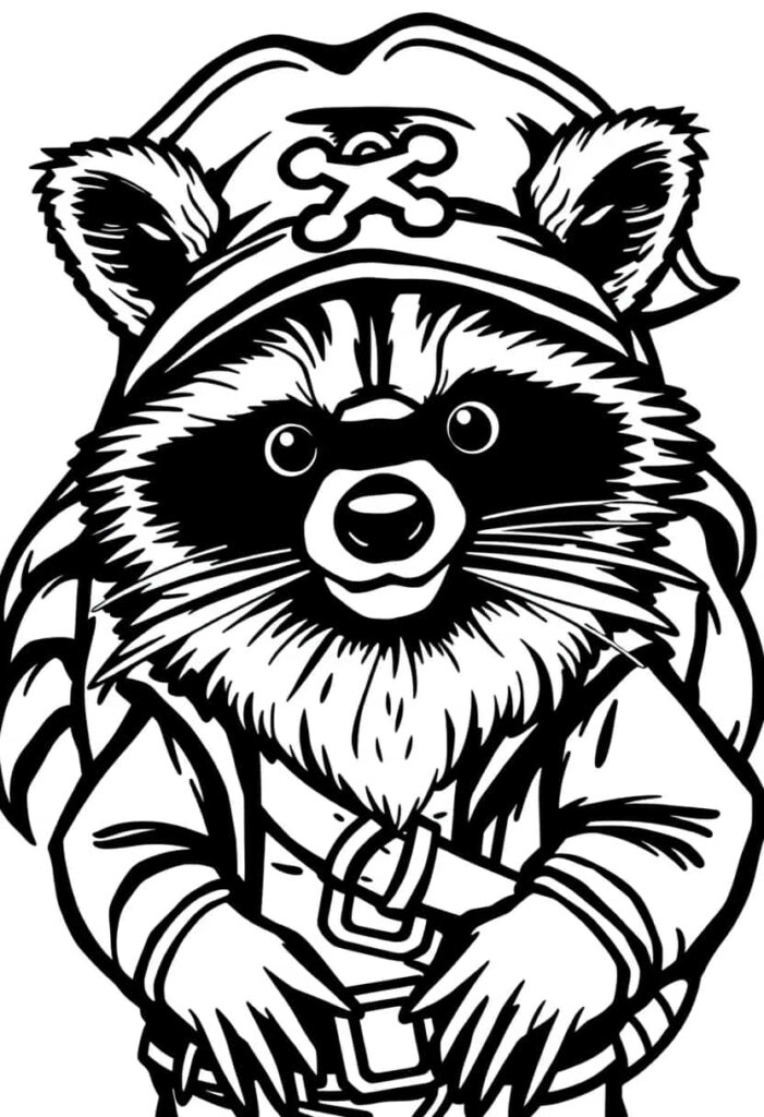 raccoon drawing coloring ideas pdf template sheet da