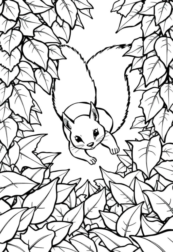 squirrel drawing coloring ideas pdf template sheet f