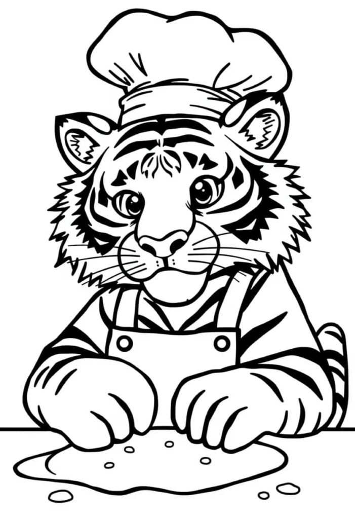 tiger drawing coloring ideas pdf template sheet a