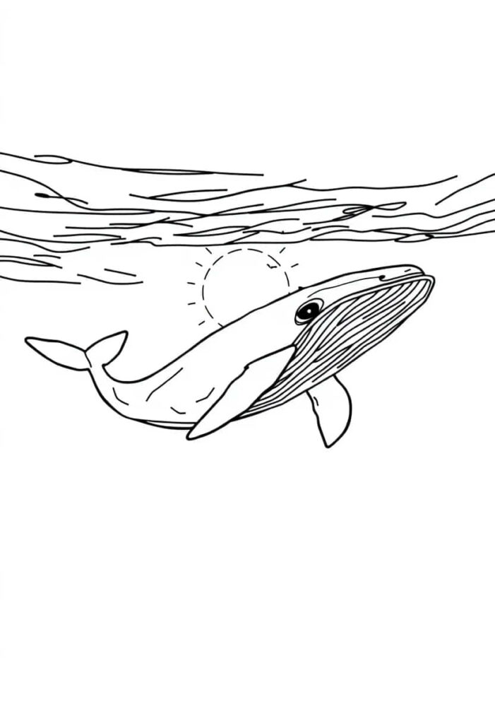 whale drawing coloring ideas pdf template sheet c
