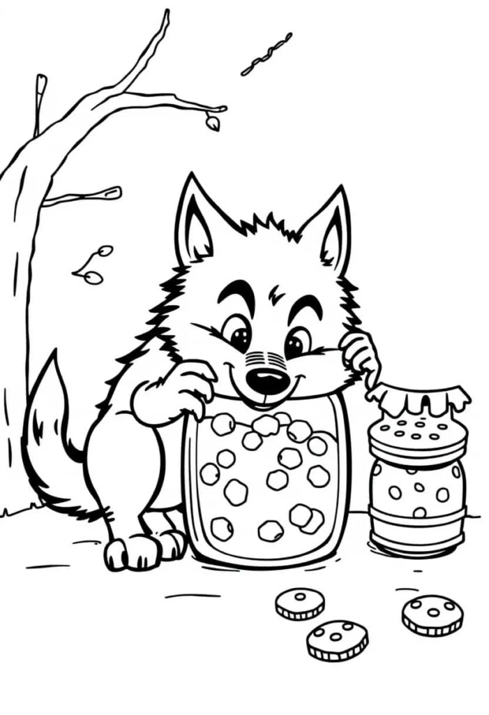 wolf drawing coloring ideas pdf template sheet c