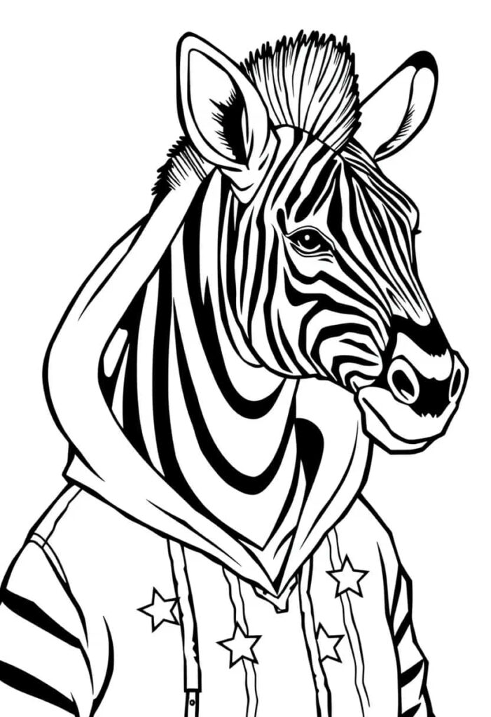 zebra drawing coloring ideas pdf template sheet c