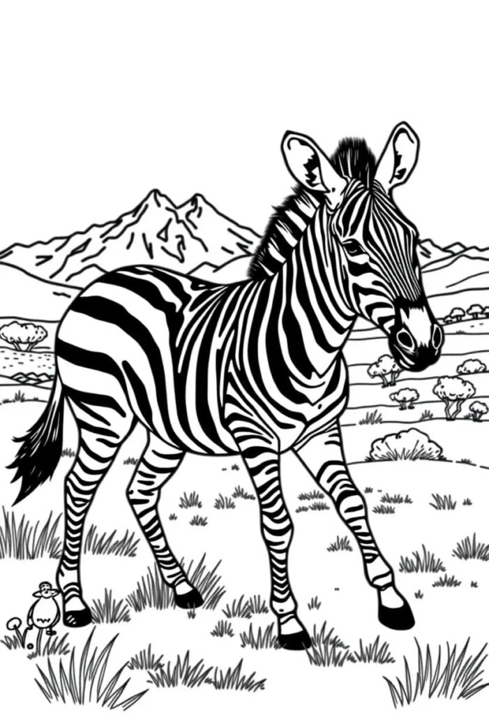 zebra drawing coloring ideas pdf template sheet c