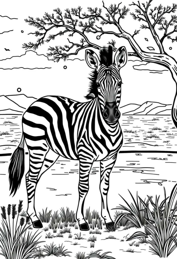 zebra drawing coloring ideas pdf template sheet ea