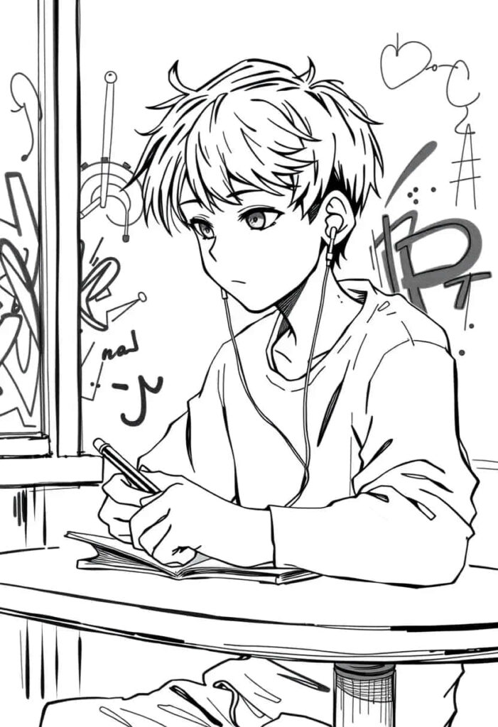 anime drawing d