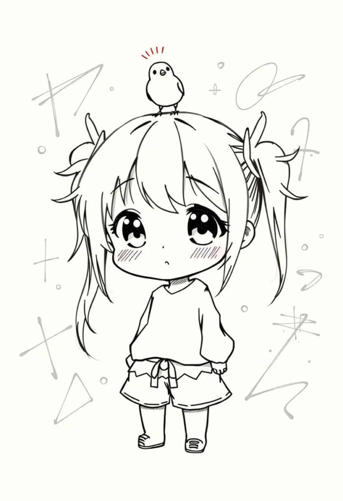 anime drawing b