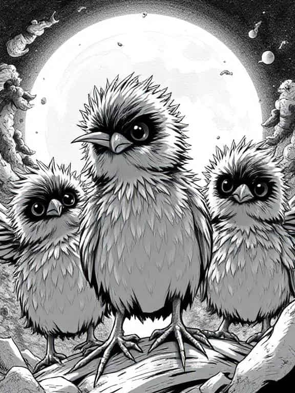 bird drawing sketch a