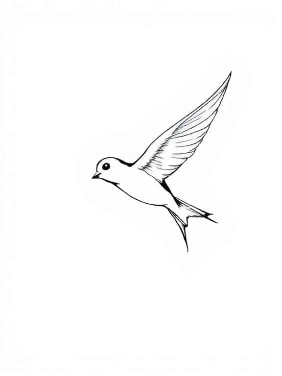 bird drawing sketch dee