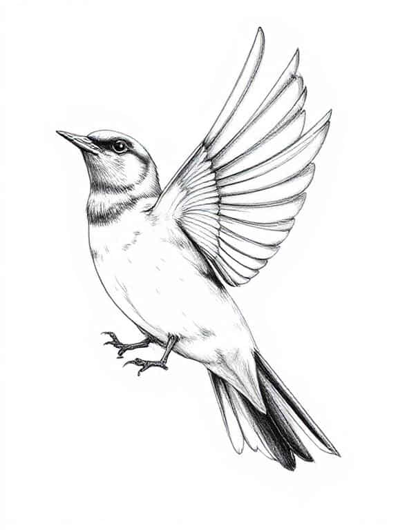 bird drawing sketch fb