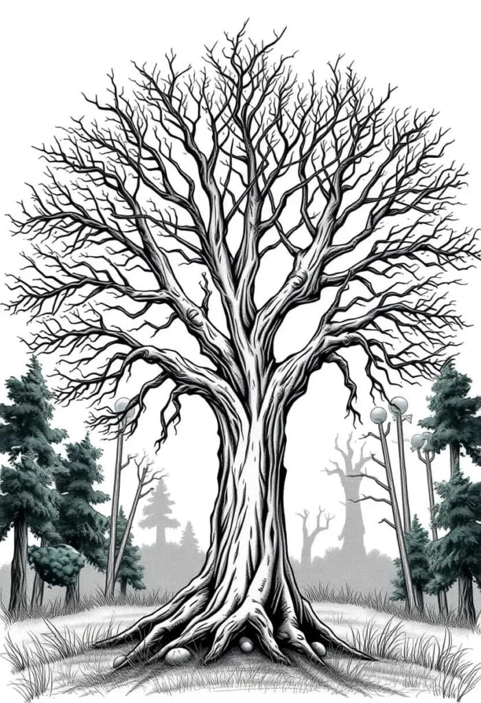 creepy horror scary drawing e