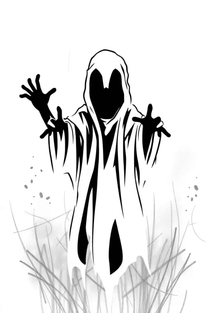 creepy horror scary drawing