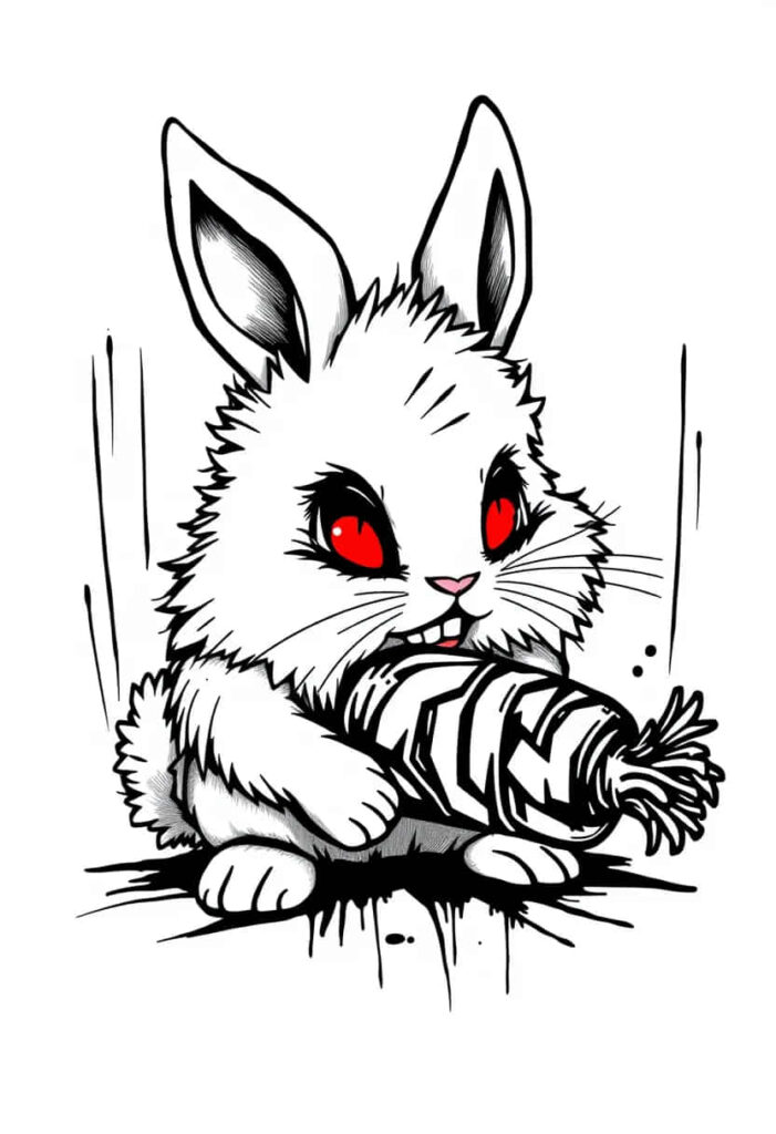 creepy horror scary drawing