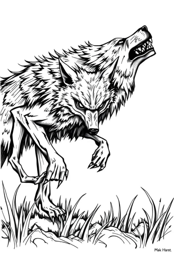 creepy horror scary drawing b