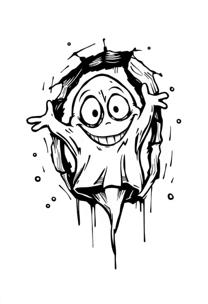 creepy horror scary drawing c