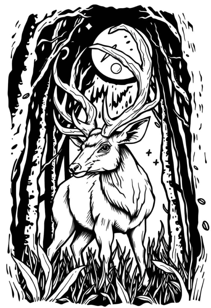 creepy horror scary drawing dfa
